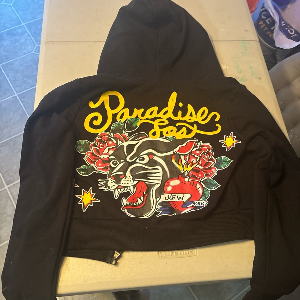 Fashion Nova Black Paradise Lost Hoodie